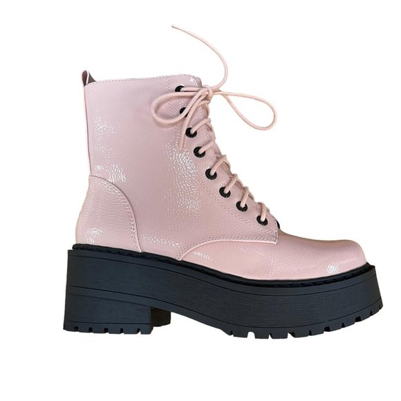 Soda Fling Pink Women's Doc Martens Style Boots - Picture 5 of 5